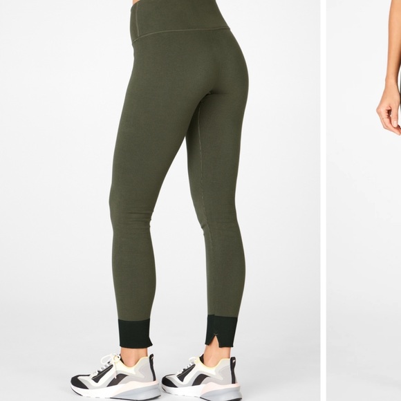 Fabletics Olive Green workout set (sold together) - Picture 3 of 5